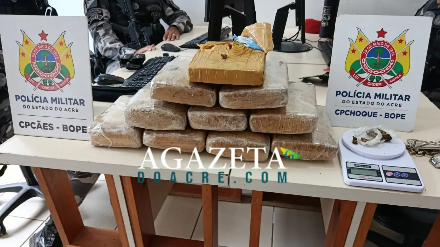 Homem é detido com mais de 10 quilos de maconha em operação policial em Rio Branco Imagem do artigo