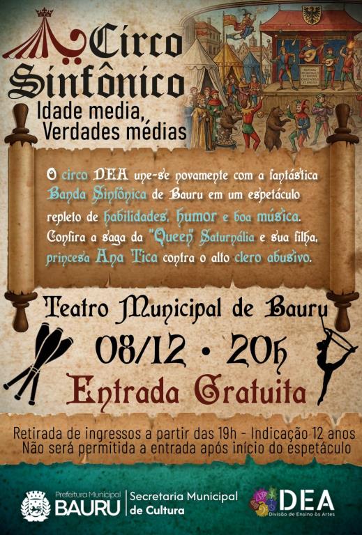 Circo Sinfônico ‘Idade Média, Verdades Médias’ Encanta em Bauru com Alunos da DEA Imagem do artigo