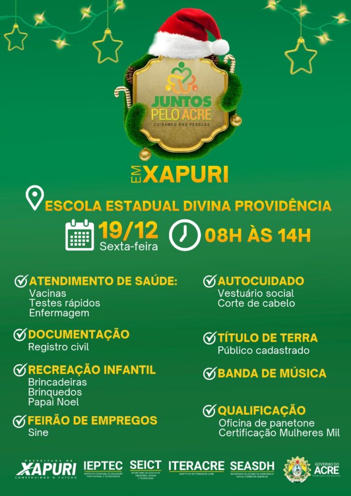 Juntos pelo Acre: Evento Especial em Xapuri Promove Ações Sociais e Oportunidades Imagem do artigo
