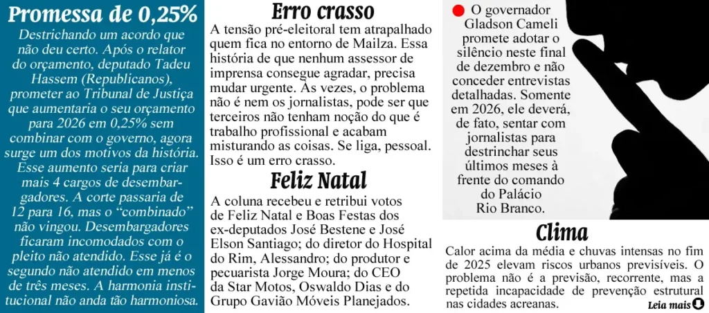 Só em 2026: Expectativas e Desafios para a Gestão Pública em Rio Branco Só em 2026: Expectativas e Desafios para a Gestão Pública em Rio Branco