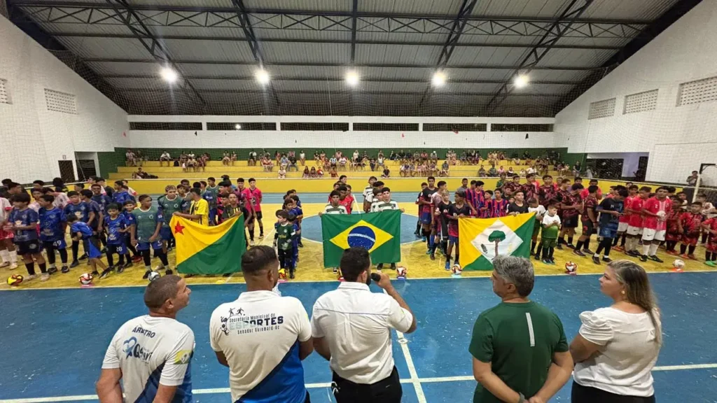 Campeonato de Futsal Infantojuvenil 2026 Atraí Grande Público em Senador Guiomard