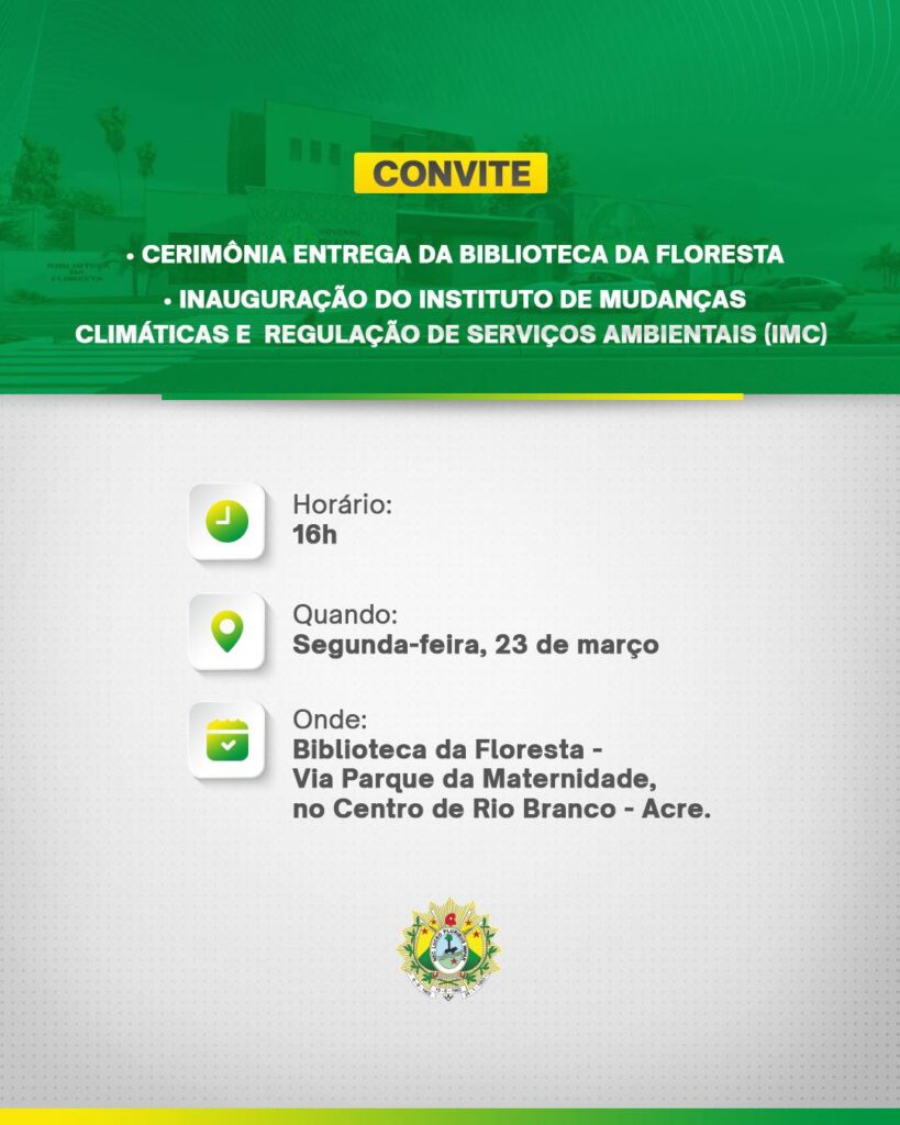 Acre Avança em Sustentabilidade com Inauguração de Hub de Conhecimento Acre Avança em Sustentabilidade com Inauguração de Hub de Conhecimento